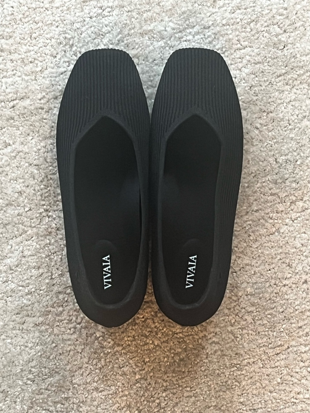 VIVAIA Margo 2.0 Flats (knit square-toe ballet flats)